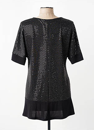 Tunique manches courtes coupe fluide noir VETISTYLE femme