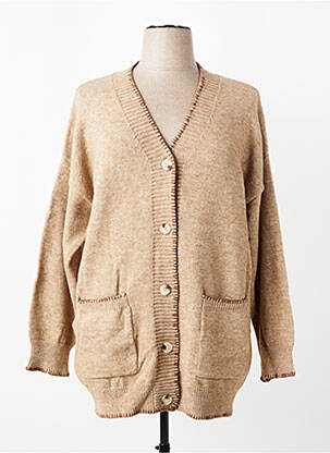 Gilet manches longues stretch marron CHRISTY femme