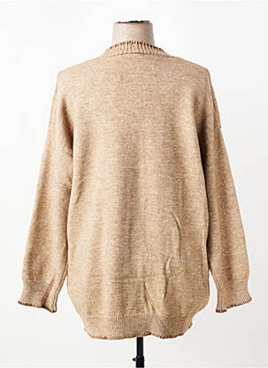 Gilet manches longues stretch marron CHRISTY femme