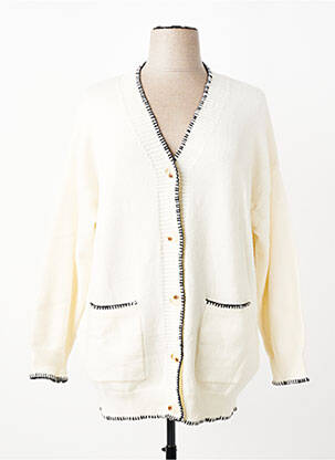 Gilet manches longues stretch beige CHRISTY femme
