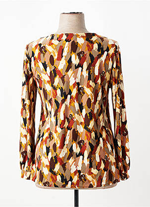Chemisier coupe cintrée manches longues marron VETISTYLE femme