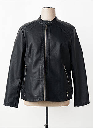 Veste simili cuir poches noir CHRISTY femme
