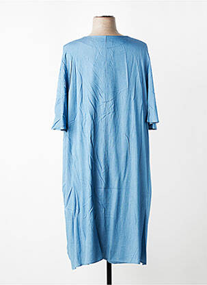 Robe mi-longue manches courtes manches courtes bleu 2W PARIS femme