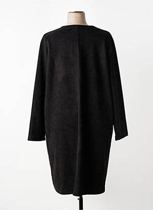 Manteau long coupe droite sans capuche noir 2W PARIS femme