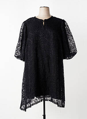 Tunique manches longues légère et transparente noir ZHENZI femme