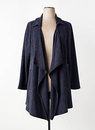 Gilet manches longues stretch bleu 2W PARIS femme