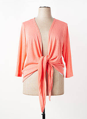 Gilet manches longues manches 3/4 orange ZHENZI femme