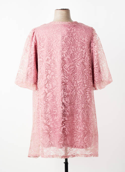 Tunique manches longues fermeture boutonnée sur le devant rose ZHENZI femme