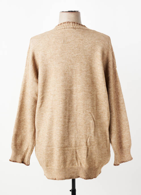 Gilet manches longues stretch marron CHRISTY femme
