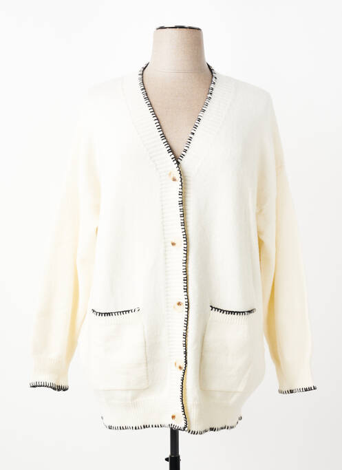 Gilet manches longues stretch beige CHRISTY femme