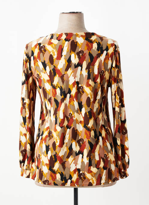 Chemisier coupe cintrée manches longues marron VETISTYLE femme