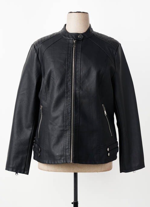 Veste simili cuir poches noir CHRISTY femme