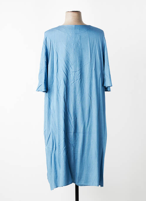 Robe mi-longue manches courtes manches courtes bleu 2W PARIS femme