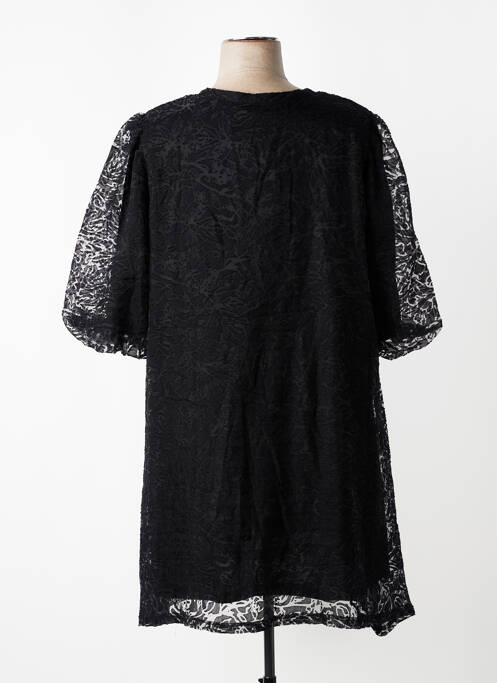 Tunique manches longues fermeture boutonnée sur le devant noir ZHENZI femme