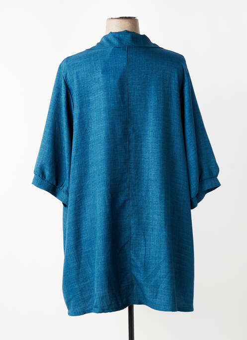Tunique manches longues tissage crêpe bleu 2W PARIS femme