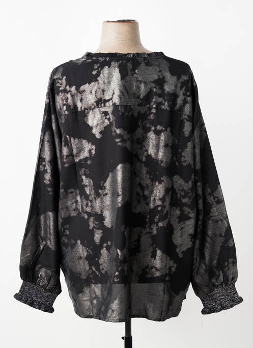 Blouse manches longues manches longues noir ZHENZI femme