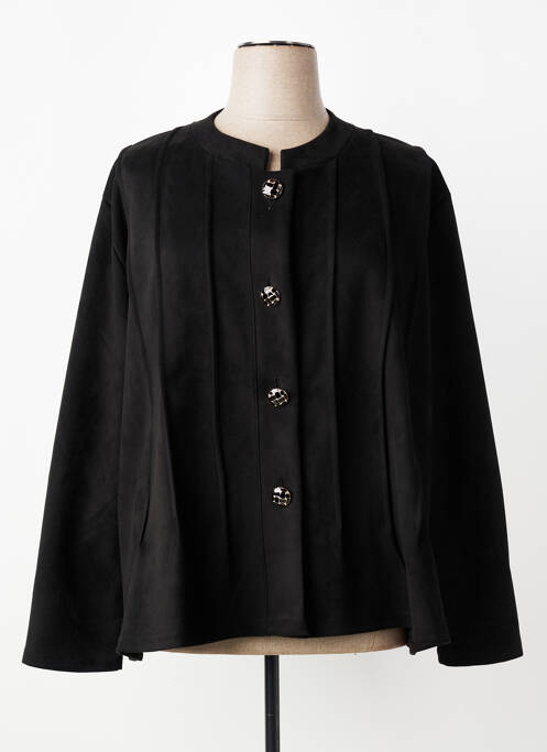 Veste chic fermeture boutonnée sur le devant noir 2W PARIS femme