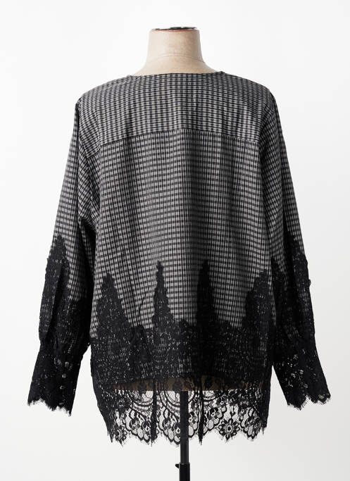 Tunique manches longues tissage crêpe gris ZHENZI femme