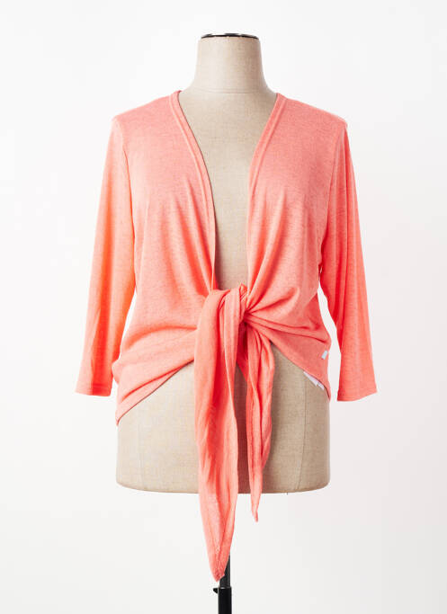 Gilet manches longues manches 3/4 orange ZHENZI femme