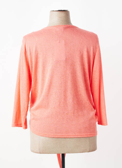 Gilet manches longues manches 3/4 orange ZHENZI femme