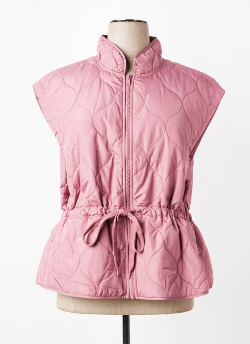 Doudoune tissage imperméable sans capuche rose ZHENZI femme