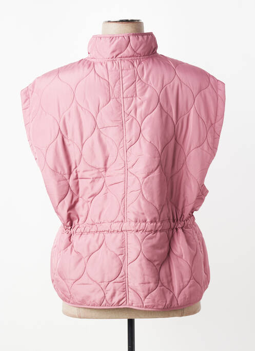 Doudoune tissage imperméable sans capuche rose ZHENZI femme