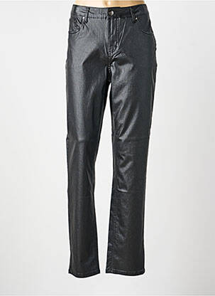 Pantalon slim tissage enduit taille normale noir ZHENZI femme
