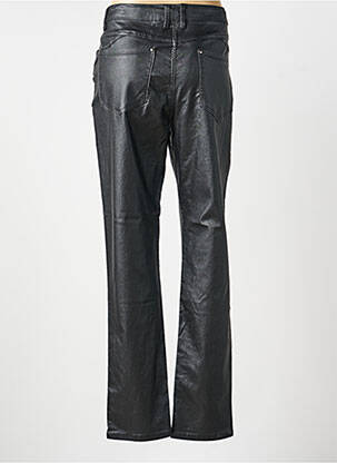 Pantalon slim tissage enduit taille normale noir ZHENZI femme