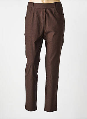 Jegging tissage popeline taille normale marron NH-3 femme