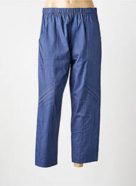 Pantalon droit stretch taille normale bleu 2W PARIS femme
