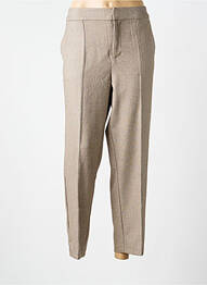 Pantalon 7/8 taille à pinces taille basse beige KAFFE femme