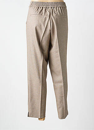 Pantalon 7/8 taille à pinces taille basse beige KAFFE femme