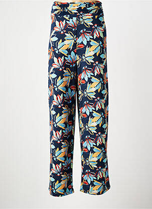 Pantalon droit stretch taille normale bleu MD'M femme
