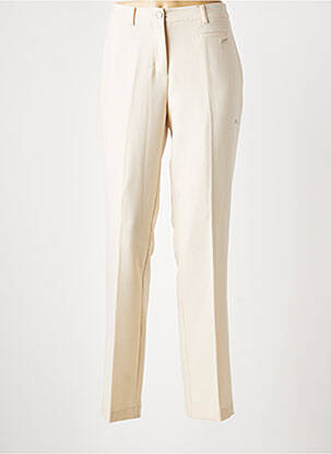 Pantalon droit stretch taille normale beige DIANE LAURY femme