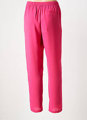 Pantalon droit tissage crêpe taille normale rose MD'M femme