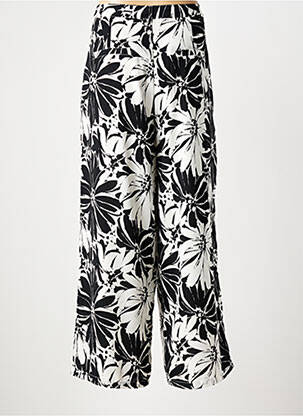 Pantalon large tissage popeline taille normale noir MD'M femme