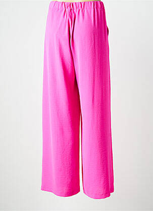 Pantalon large tissage crêpe taille normale rose REVER MILE femme