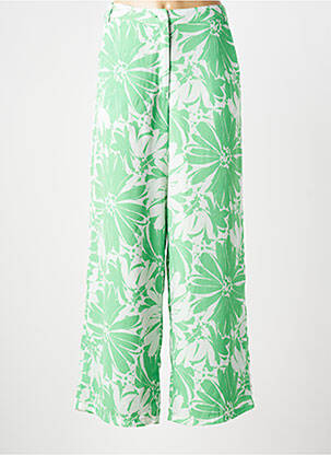 Pantalon large tissage popeline taille normale vert MD'M femme