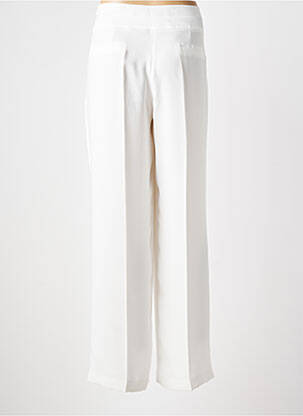 Pantalon droit tissage crêpe taille normale blanc EVA KAYAN femme