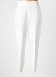 Pantalon droit stretch taille normale blanc GREGORY PAT femme