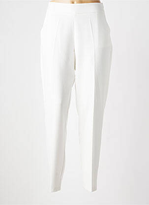 Pantalon droit stretch taille normale blanc GREGORY PAT femme