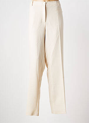 Pantalon droit stretch taille normale beige DIANE LAURY femme