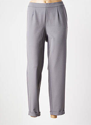 Pantalon droit stretch taille normale gris FRANK WALDER femme