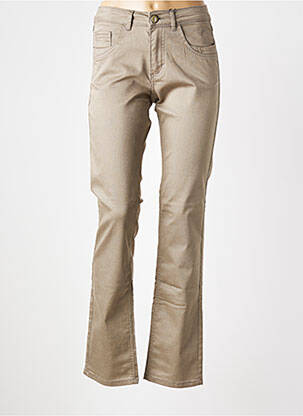 Pantalon slim stretch taille normale vert PARA MI femme
