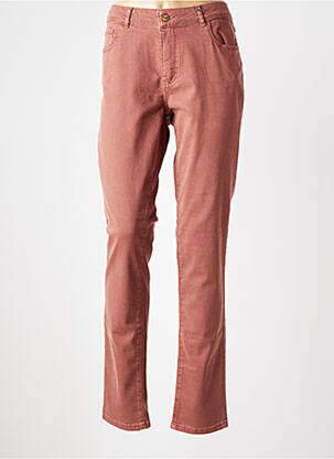 Pantalon droit stretch taille normale marron PARA MI femme