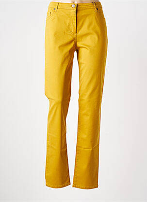 Pantalon droit stretch taille normale jaune BETTY BARCLAY femme