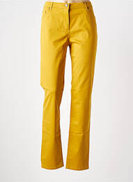Pantalon droit stretch taille normale jaune BETTY BARCLAY femme