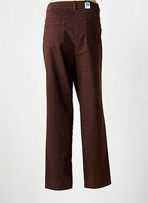 Pantalon droit stretch taille normale marron ZRS TIMELESS femme