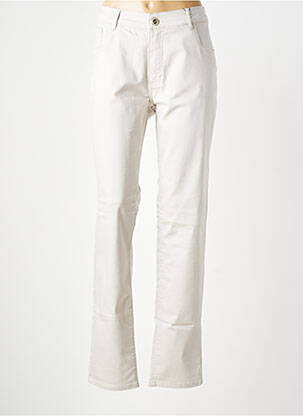 Pantalon droit stretch taille normale gris PARA MI femme