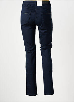 Pantalon slim tissage popeline taille normale bleu PARA MI femme